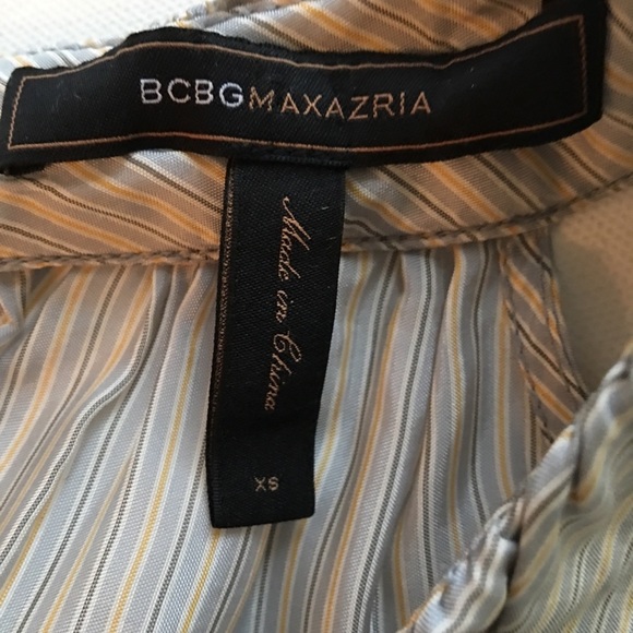 BCBG Sleeveless Blouse Gray Yellow Sz XS - Picture 4 of 8